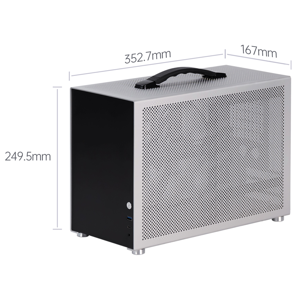 Casing PC Mini ITX Portabel Mo - Portable Aluminum Itx Case Carry Handle ulasan dan harga
