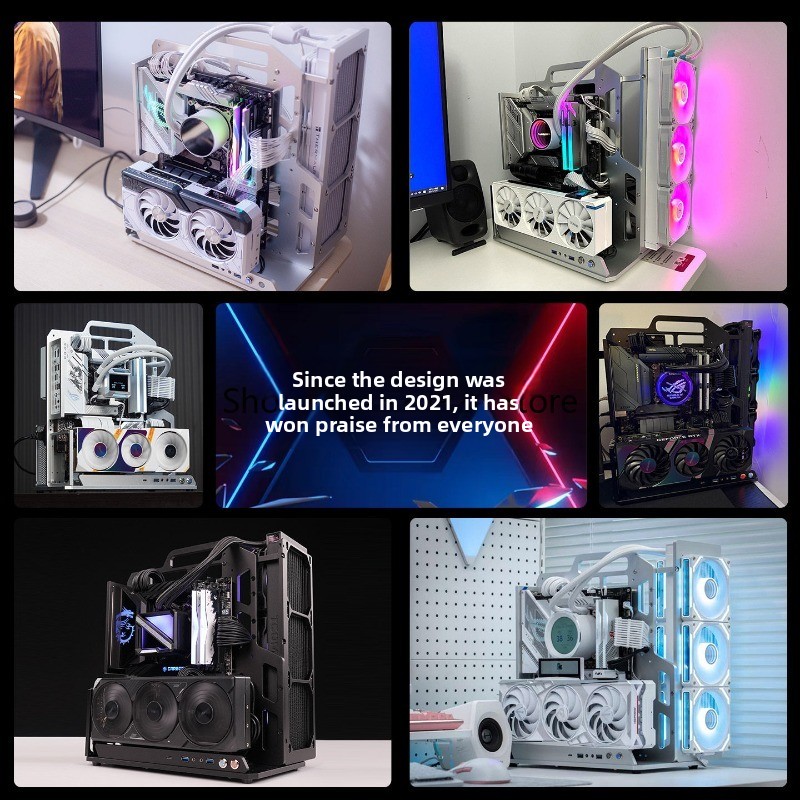 Casing Open Air Frame, Chassis - Aluminum Open Frame Test Bench Water Cooling ulasan dan harga